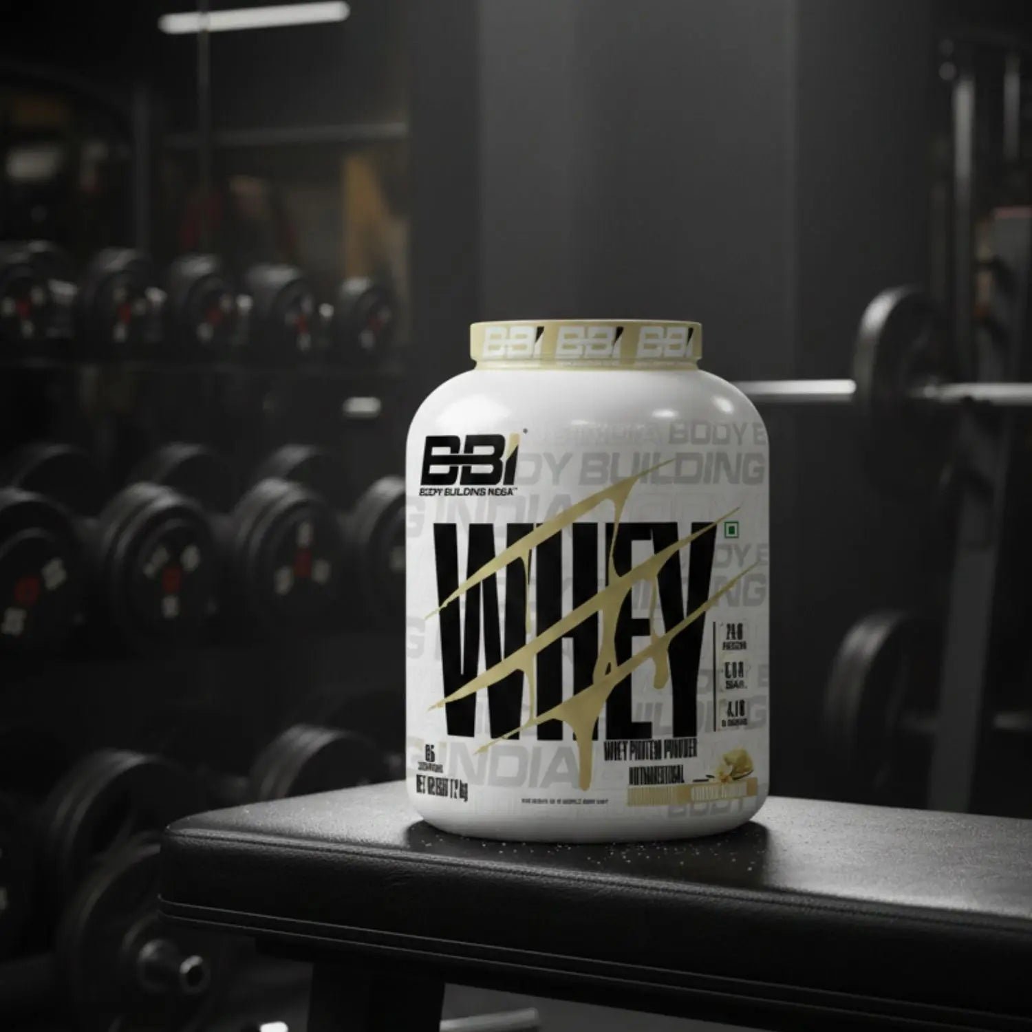 Body Building India BBI Whey Protein Powder | 24gm Protein | Whey Isolate Primary Source