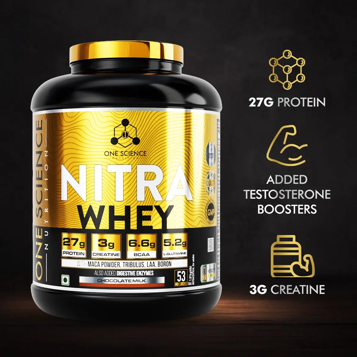 Tiger Combo Pack Nitra Whey Protein 4 LB with Daily Multivitamin 60 Capsules